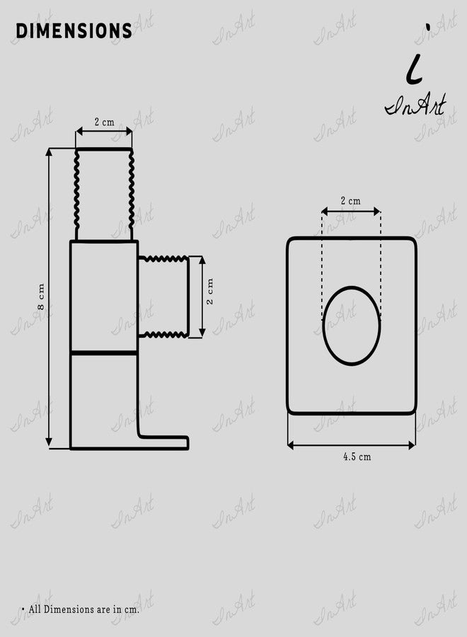 إينارت صمام زاوية نحاسي من إن آرت مع شفة جدارية للحمام/المطبخ، لون ذهبي وردي - Image 5